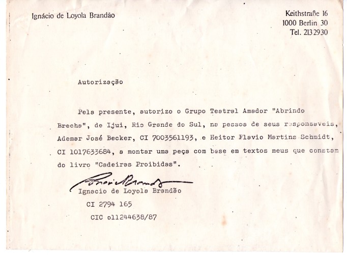 Autorização do autor