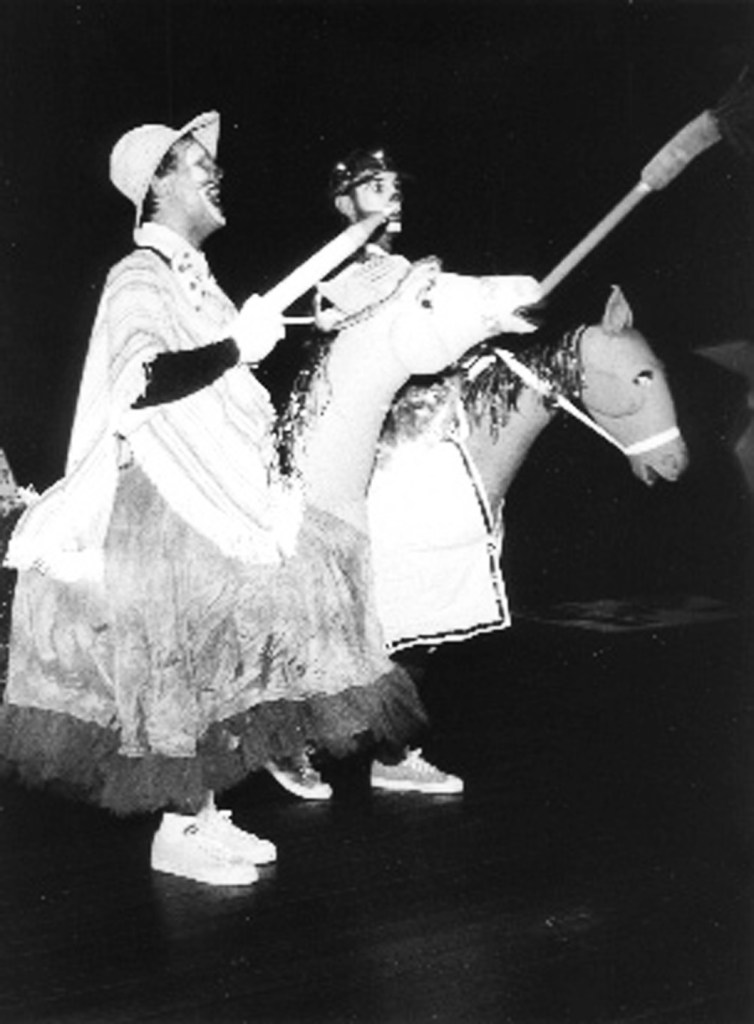 Sancho pança (Heitor Schmidt) e D. Quixote (Carlos Becker)