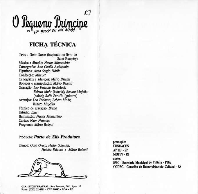 Programa - Temporada em São Paulo - verso