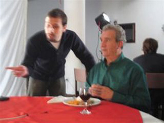 O diretor Daniel Laimer e o ator Clemente Viscaíno