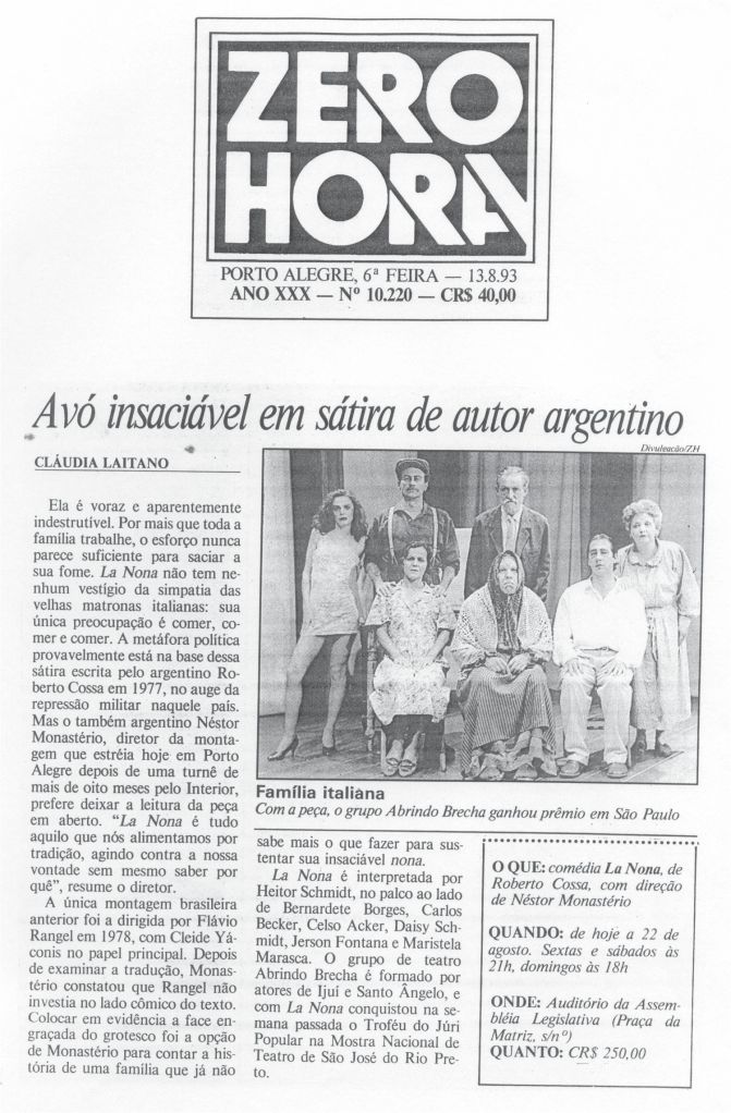 La Nonna - Zero Hora - 13.08