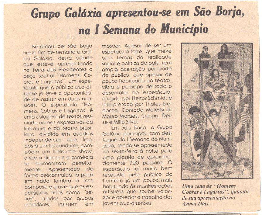 Jornal - CAlta Urgente - Galáxia em São  - Borja