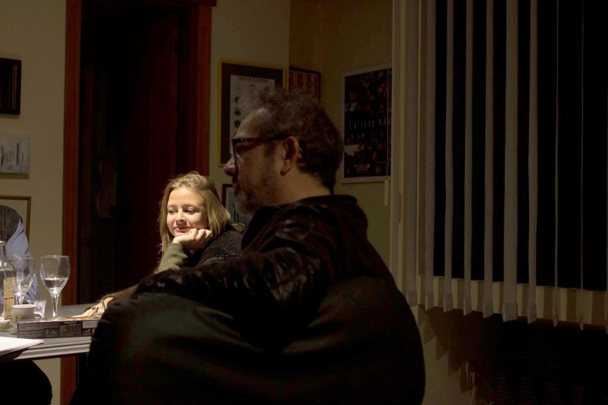 Luis Franke e Heitor Schmidt - Leitura do texto. (Foto: Catharina Conte)